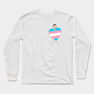 Trans Pride Heart Long Sleeve T-Shirt